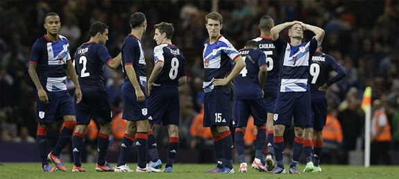 Dejected British Olympic Footballers